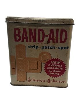 Rare Vintage Johnson & Johnson Band-Aid Tin Only USA Made